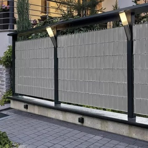 Taśma ogrodzeniowa 19cmx35m 630g/m2 szara 23704 Gardlov