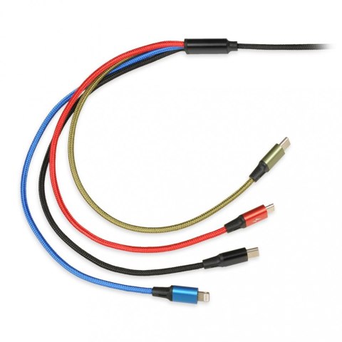 KABEL USB 4W1 2XUSB-C, MICROUSB, LIGHTNING KABEL USB 4W1 2XUSB-C, MICROUSB, LIGHTNING