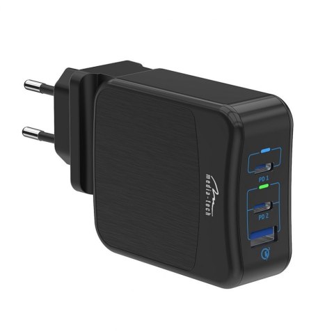 Zasilacz uniwersalny 65W 2x USB-C PD 1x USB 3.0 QC Zasilacz uniwersalny 65W 2x USB-C PD 1x USB 3.0 QC