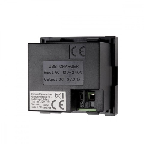 Gniazdo USB x2 z ładowarką pasuje do szklanych ramek MCE728B Czarne Gniazdo USB x2 z ładowarką pasuje do szklanych ramek MCE728B Czarne