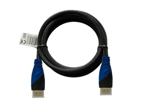Kabel HDMI (M) 5m, oplot nylonowy, złote końcówki, v1.4 high speed, ethernet/3D, CL-49 Kabel HDMI (M) 5m, oplot nylonowy, złote końcówki, v1.4 high speed, ethernet/3D, CL-49
