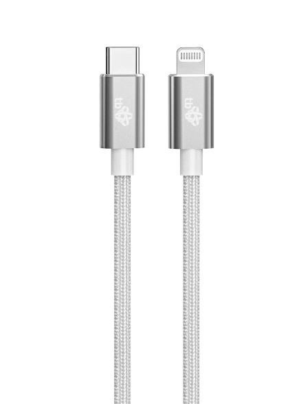 Kabel Lightning MFi - USB C srebrny 1m Kabel Lightning MFi - USB C srebrny 1m