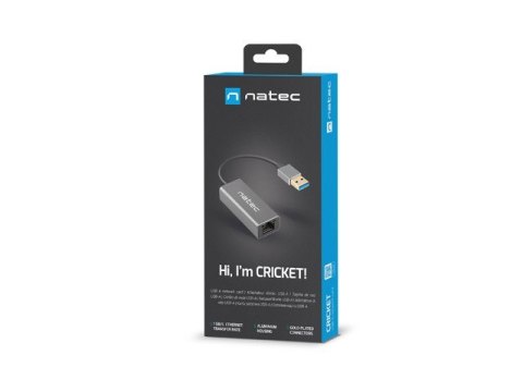 Karta sieciowa Cricket USB 3.0 - RJ-45 1Gb na kablu Karta sieciowa Cricket USB 3.0 - RJ-45 1Gb na kablu