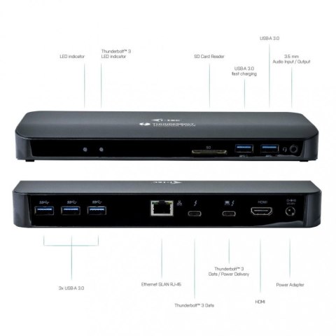 Stacja dokującaThunderbolt 3/USB-C Dual 4K Docking Station + USB-C to DisplayPort Cable (1,5m) + Power Delivery 60W Stacja dokującaThunderbolt 3/USB-C Dual 4K Docking Station + USB-C to DisplayPort Cable (1,5m) + Power Delivery 60W