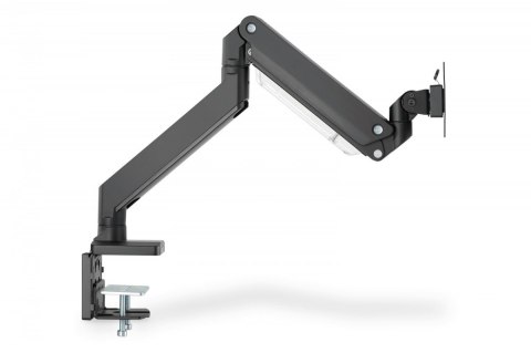 Ramię biurkowe pojedyncze z zaciskiem, 1xLCD, max. 35", max. obciążenie 15kg, ze sprężyną gazową