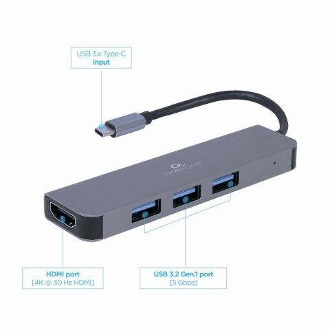 Adapter USB-C HDMI Hub 3xUSB 3.0 Adapter USB-C HDMI Hub 3xUSB 3.0