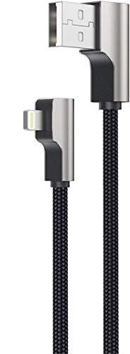 CB-AL01 Black OEM nylonowy kabel USB - Lightning | 2m | wtyki 90 stopni | certyfikat MFi CB-AL01 Black OEM nylonowy kabel USB - Lightning | 2m | wtyki 90 stopni | certyfikat MFi