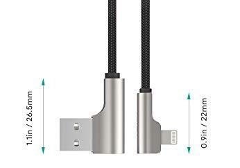 CB-AL01 Black OEM nylonowy kabel USB - Lightning | 2m | wtyki 90 stopni | certyfikat MFi CB-AL01 Black OEM nylonowy kabel USB - Lightning | 2m | wtyki 90 stopni | certyfikat MFi