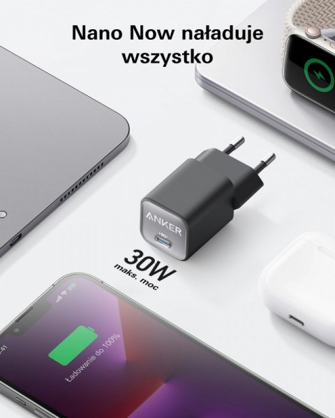 Ładowarka 511 Nano III 30W GaN USB-C biała Ładowarka 511 Nano III 30W GaN USB-C biała