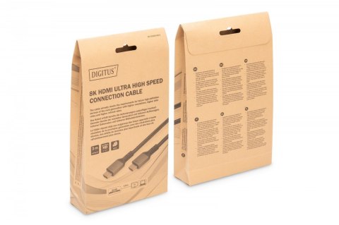 Kabel Premium połączeniowy HDMI 2.1 Ultra HighSpeed 8K60Hz UHD Typ HDMI A/A M/M 3m Czarny Kabel Premium połączeniowy HDMI 2.1 Ultra HighSpeed 8K60Hz UHD Typ HDMI A/A M/M 3m Czarny