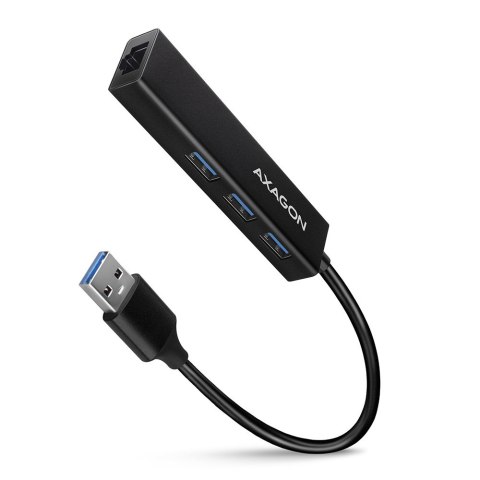 HMA-GL3A Wieloportowy hub 3x USB-A + GLAN, USB3.2 Gen 1, metalowy, 20cm USB-A kabel HMA-GL3A Wieloportowy hub 3x USB-A + GLAN, USB3.2 Gen 1, metalowy, 20cm USB-A kabel