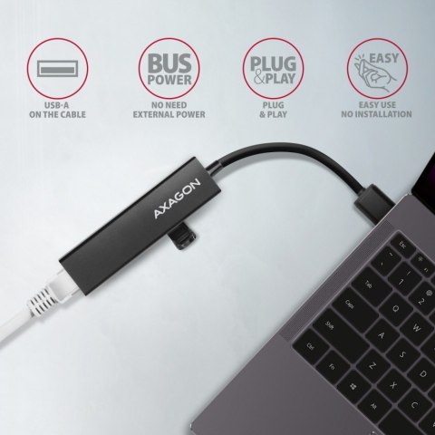 HMA-GL3A Wieloportowy hub 3x USB-A + GLAN, USB3.2 Gen 1, metalowy, 20cm USB-A kabel HMA-GL3A Wieloportowy hub 3x USB-A + GLAN, USB3.2 Gen 1, metalowy, 20cm USB-A kabel