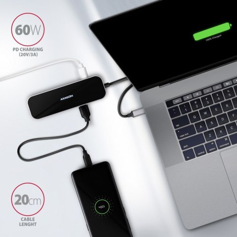 HMC-6GL Wieloportowy hub 3x USB-A, HDMI, RJ-45, USB 3.2 Gen 1 hub, PD 100W 20cm USB-C kabel HMC-6GL Wieloportowy hub 3x USB-A, HDMI, RJ-45, USB 3.2 Gen 1 hub, PD 100W 20cm USB-C kabel