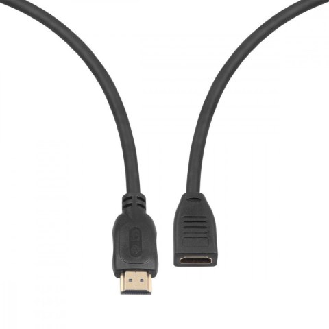 Kabel HDMI v2.0 F-M pozłacany 3m przedłużacz Kabel HDMI v2.0 F-M pozłacany 3m przedłużacz