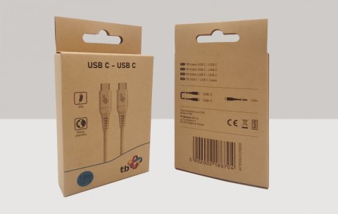 Kabel USB C - USB C 1m. ekologiczny 2.0 3A Kabel USB C - USB C 1m. ekologiczny 2.0 3A