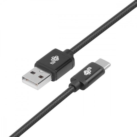 Kabel USB-USB C 1.5m czarny sznurek premium Kabel USB-USB C 1.5m czarny sznurek premium