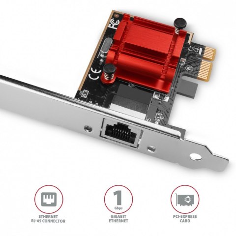 PCEE-GIX Karta sieciowa PCIe 1x Gigabit Ethernet port (RJ-45), Intel i210AT, PXE, SP & LP PCEE-GIX Karta sieciowa PCIe 1x Gigabit Ethernet port (RJ-45), Intel i210AT, PXE, SP & LP