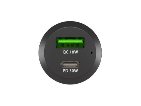 Ładowarka samochodowa Coney 1x USB 1x USB-C QC 3.0 48W Czarna Ładowarka samochodowa Coney 1x USB 1x USB-C QC 3.0 48W Czarna