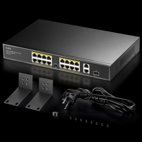 Przełącznik FS1018PS1 16xFE PoE+ 200W 1xSFP Przełącznik FS1018PS1 16xFE PoE+ 200W 1xSFP