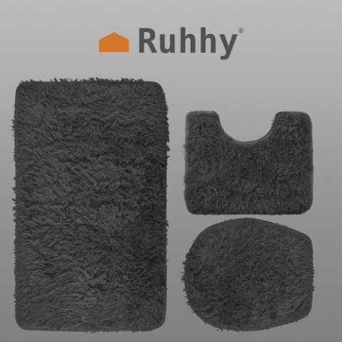 Dywanik łazienkowy - zestaw - szary Ruhhy 24353 Ruhhy Dywanik łazienkowy - zestaw - szary Ruhhy 24353 Ruhhy