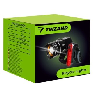 Lampka rowerowa T6 USB + tylne światło 23681 Trizand