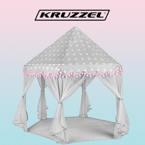 Namiot dla dzieci szaro - różowy Kruzzel 23476 Kruzzel Namiot dla dzieci szaro - różowy Kruzzel 23476 Kruzzel