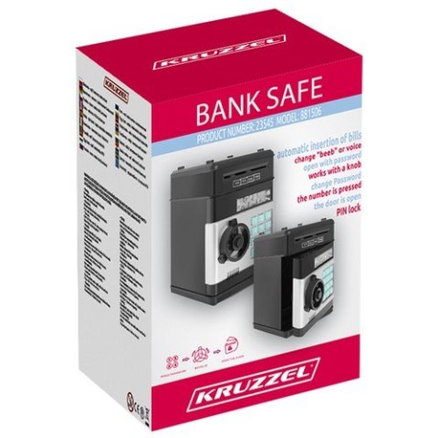 Skarbonka - sejf / bankomat elektroniczny 23545 Kruzzel Skarbonka - sejf / bankomat elektroniczny 23545 Kruzzel
