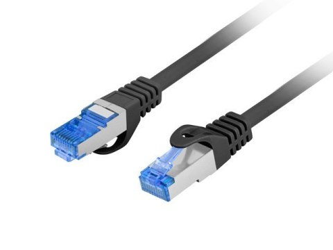 Patchcord kat.6a S/FTP LSZH CCA 0.25m czarny fluke Patchcord kat.6a S/FTP LSZH CCA 0.25m czarny fluke