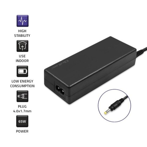 Zasilacz do Huawei 65W | 19V | 3.42A | 4.0*1.7 |+kabel zasilający Zasilacz do Huawei 65W | 19V | 3.42A | 4.0*1.7 |+kabel zasilający
