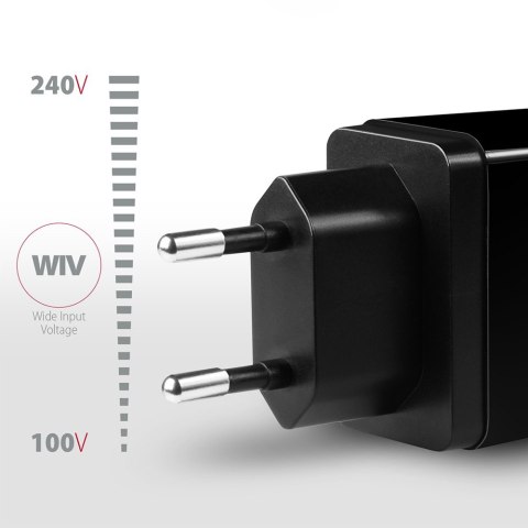 ACU-QS24 Ładowarka sieciowa QC 24W, 2x port USB--A, QC3.0/AFC/FCP + 5V/1.2A ACU-QS24 Ładowarka sieciowa QC 24W, 2x port USB--A, QC3.0/AFC/FCP + 5V/1.2A