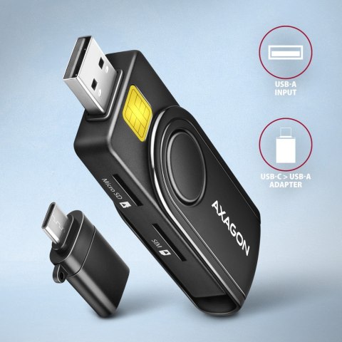 CRE-SMP2A Czytnik kart identyfikacyjnych & SD/microSD/SIM card PocketReader USB CRE-SMP2A Czytnik kart identyfikacyjnych & SD/microSD/SIM card PocketReader USB