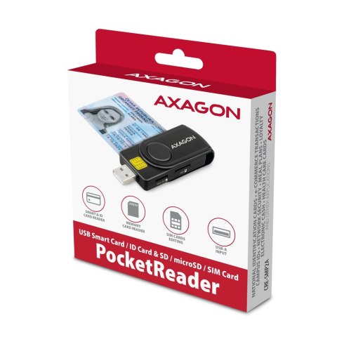 CRE-SMP2A Czytnik kart identyfikacyjnych & SD/microSD/SIM card PocketReader USB CRE-SMP2A Czytnik kart identyfikacyjnych & SD/microSD/SIM card PocketReader USB