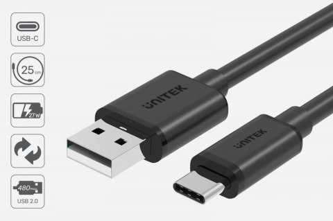 Kabel USB-C - USB-A 2.0; 1.5m; M/M; C14067BK Kabel USB-C - USB-A 2.0; 1.5m; M/M; C14067BK