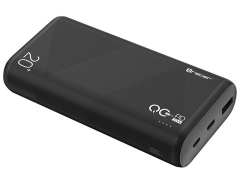 Powerbank Amos 20000mAh QC3.0-PD20W BK czarny Powerbank Amos 20000mAh QC3.0-PD20W BK czarny