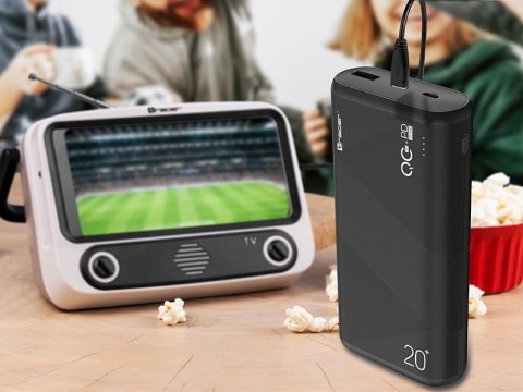 Powerbank Amos 20000mAh QC3.0-PD20W BK czarny Powerbank Amos 20000mAh QC3.0-PD20W BK czarny