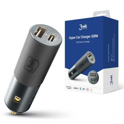 Ładowarka samochodowa 100W 1xUSB-C+USB-A PD Ładowarka samochodowa 100W 1xUSB-C+USB-A PD
