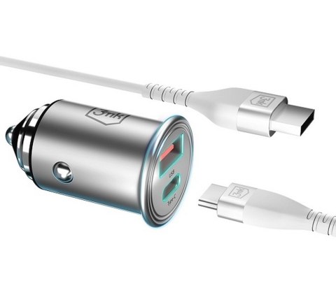 Ładowarka samochodowa 45W 1xUSB-C+USB-A Ładowarka samochodowa 45W 1xUSB-C+USB-A