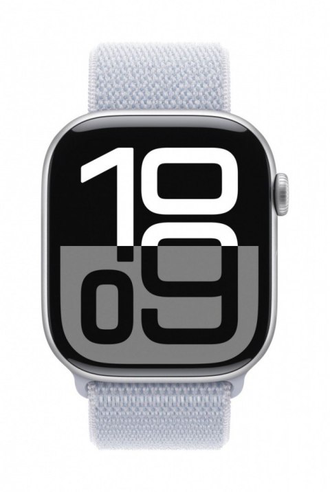 Watch Series 10 GPS, koperta 46 mm z aluminium w kolorze srebrnym z opaską sportową w kolorze błękitnego obłoku Watch Series 10 GPS, koperta 46 mm z aluminium w kolorze srebrnym z opaską sportową w kolorze błękitnego obłoku