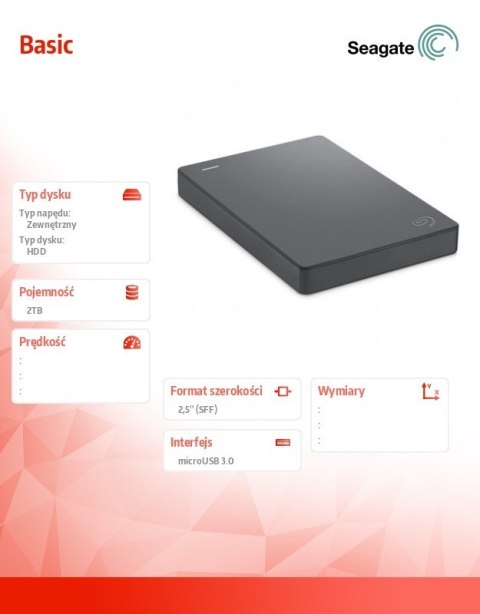 Dysk Basic 2TB 2,5 STJL2000400 szary Dysk Basic 2TB 2,5 STJL2000400 szary