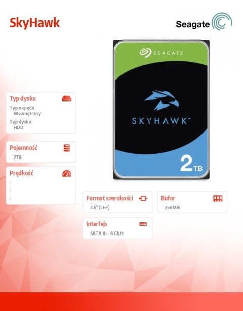 Dysk SkyHawk 2TB 3,5 256MB ST2000VX017 Dysk SkyHawk 2TB 3,5 256MB ST2000VX017