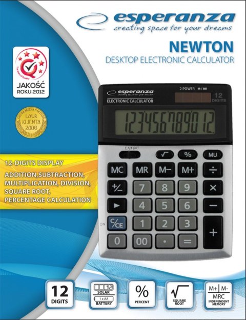 ELEKTRONICZNY KALKULATOR BIURKOWY NEWTON ECL102 ELEKTRONICZNY KALKULATOR BIURKOWY NEWTON ECL102