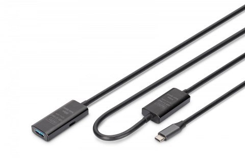Kabel przedłużający aktywny USB-C - USB-A, USB 3.2 5Gbps, 10m Kabel przedłużający aktywny USB-C - USB-A, USB 3.2 5Gbps, 10m