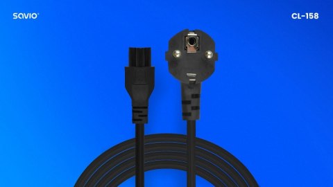 Kabel zasilający koniczynka, 3m, CL-158 Kabel zasilający koniczynka, 3m, CL-158