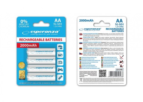 Akumulatory NI-MH AA 2000mAh 4szt. białe Akumulatory NI-MH AA 2000mAh 4szt. białe