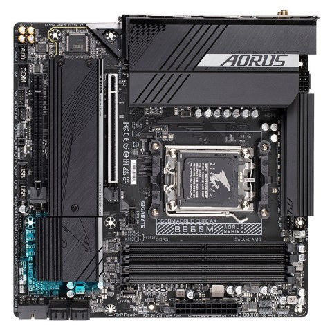 Płyta główna B650M AORUS ELITE AX AM5 4DDR5 HDMI/DP mATX Płyta główna B650M AORUS ELITE AX AM5 4DDR5 HDMI/DP mATX