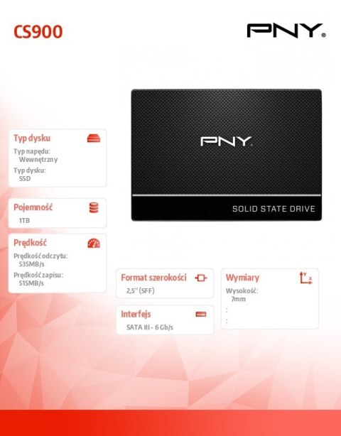 Dysk SSD 1TB 2,5 SATA3 Bulk SSD7CS900-1TB-SI Dysk SSD 1TB 2,5 SATA3 Bulk SSD7CS900-1TB-SI