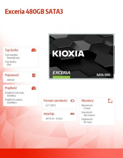 Dysk SSD Exceria 480GB SATA3 550/540Mb/s Dysk SSD Exceria 480GB SATA3 550/540Mb/s