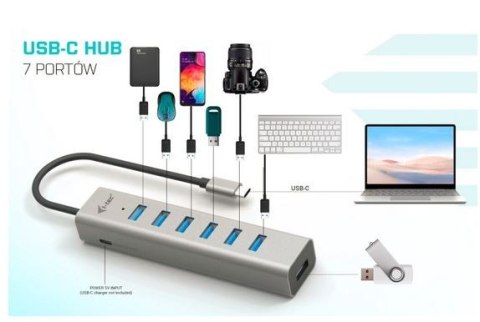 Hub USB-C Charging Metal HUB 7 Port Hub USB-C Charging Metal HUB 7 Port
