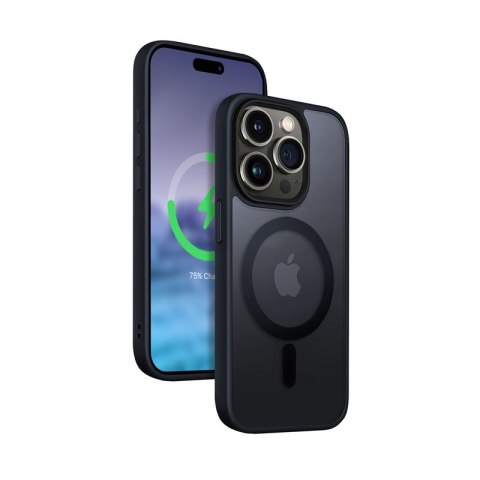 Etui Hybrid Frost MAG Cover iPhone 15 Pro Max MagSafe Granatowe Etui Hybrid Frost MAG Cover iPhone 15 Pro Max MagSafe Granatowe