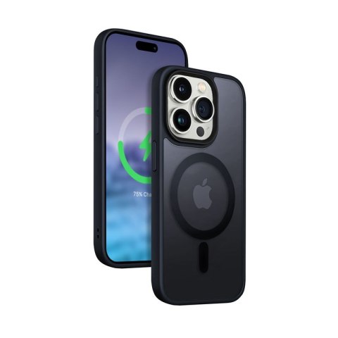 Etui Hybrid Frost MAG Cover iPhone 15 Pro Max MagSafe Granatowe Etui Hybrid Frost MAG Cover iPhone 15 Pro Max MagSafe Granatowe